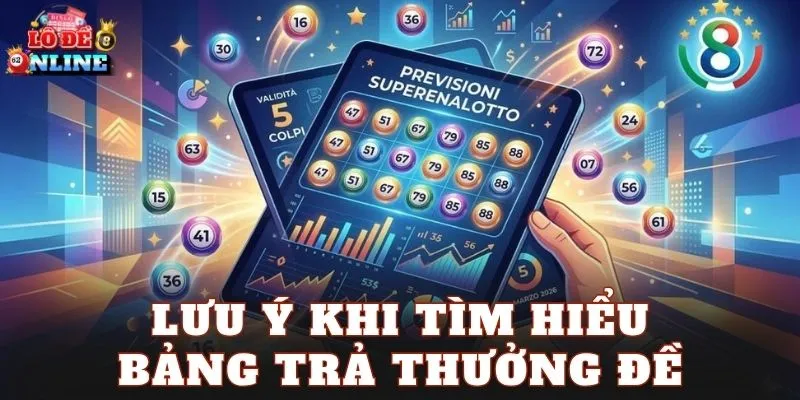 Lưu ý khi tìm hiểu bảng trả thưởng đề